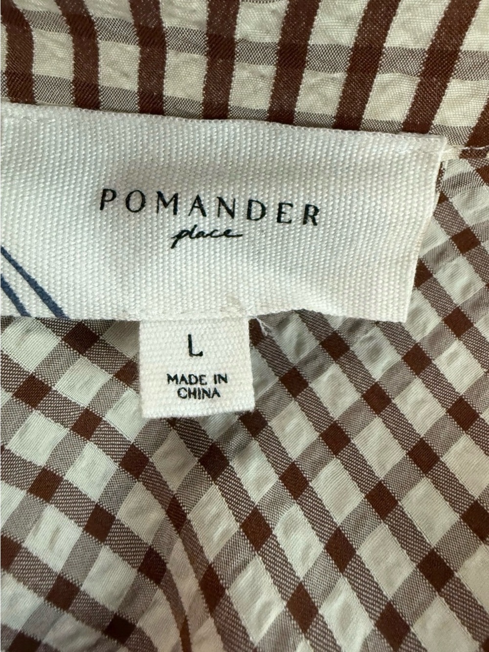 POMANDER PLACE Brown Gingham Seersucker Zacara Dress Tuckernuck - Picture 7 of 7